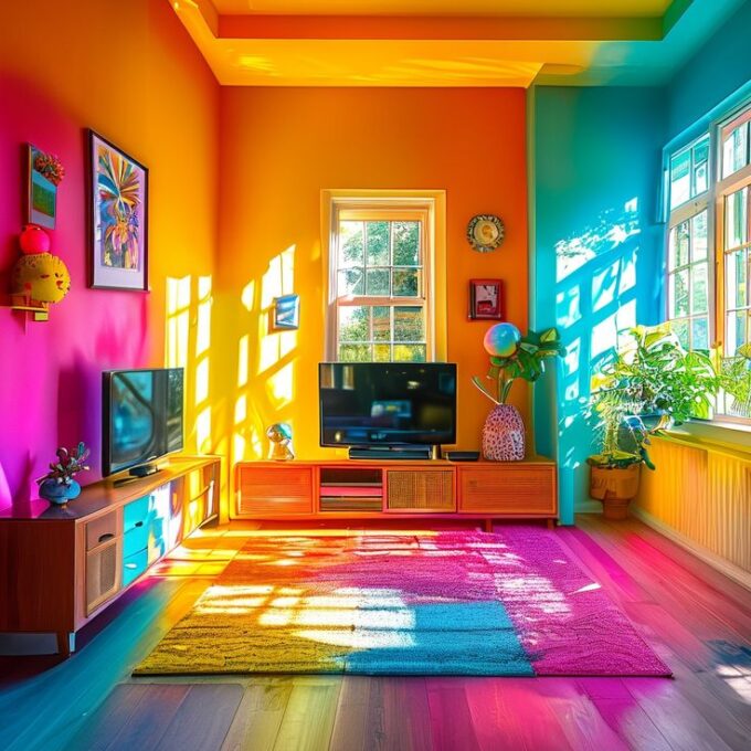 Comfortable interior showcasing color psychology principles